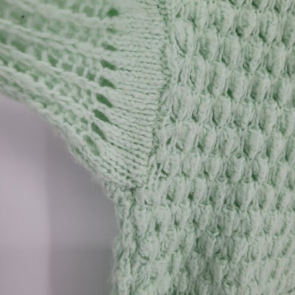 Free People womens medium Crashing Waves pullover open knit sweater wool blend - Picture 3 of 10